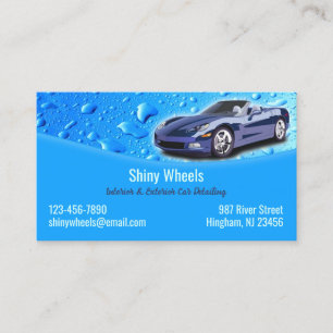 Auto Detailing Water Drops Business Card