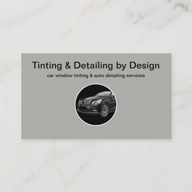 Auto Detailing Window Tinting Business Card (Front)