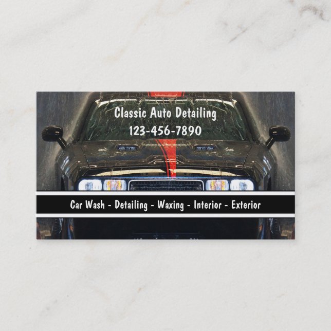 Auto Detailng Business Cards (Front)