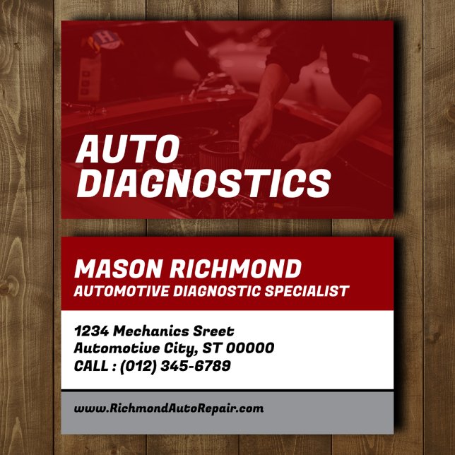 Auto Diagnostics Business Card (Creator Uploaded)
