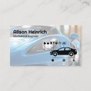 Auto Diagram   Mechanic   Sports Car Business Card