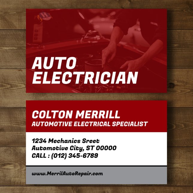 Auto Electrician Business Card (Creator Uploaded)