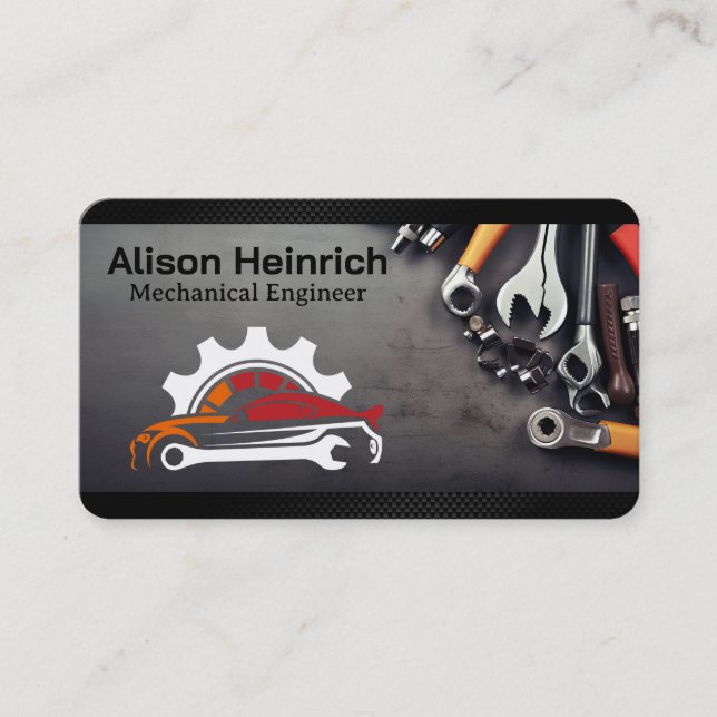 Auto Engineer | Mechanic Tools Business Card (Front)