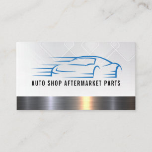 Auto Fast Car Logo Metallic Trim Business Card