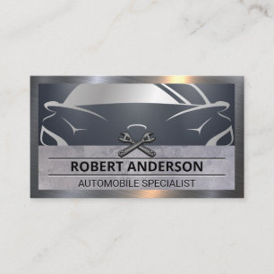 Auto Front View   Wrenches Logos Business Card