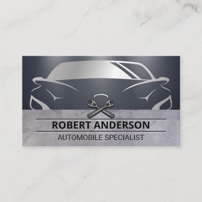 Auto Front View | Wrenches | Repair  Business Card (Front)