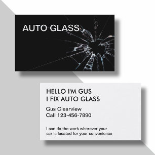 Auto Glass Business Cards