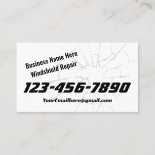 Auto Glass Repair And Replace Business Cards