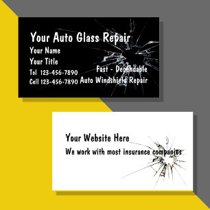 Auto Glass Repair Business Card