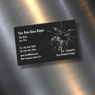Auto Glass Repair Magnetic Business Card