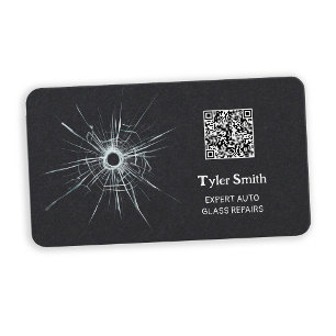 Auto Glass Repair Premium QR Business Card