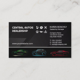 Auto Graphics Car Parts Services Dealership Business Card