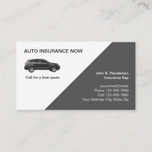 Auto Insurance Business Cards
