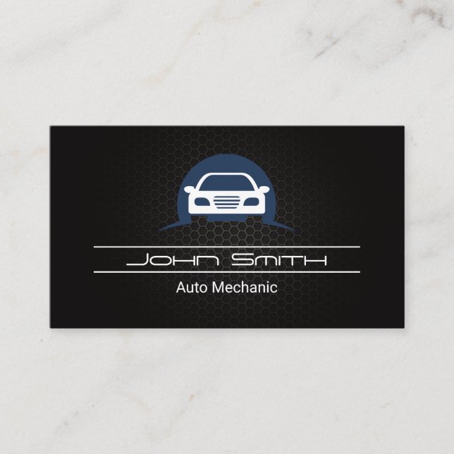 Auto Logo Carbon Fibre Pattern | Auto Logo Business Card (Front)