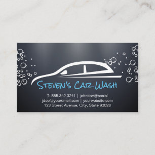 Auto Logo Soap Bubbles Business Card