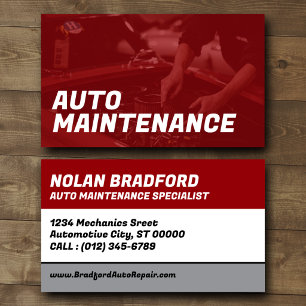 Auto Maintenance Business Card