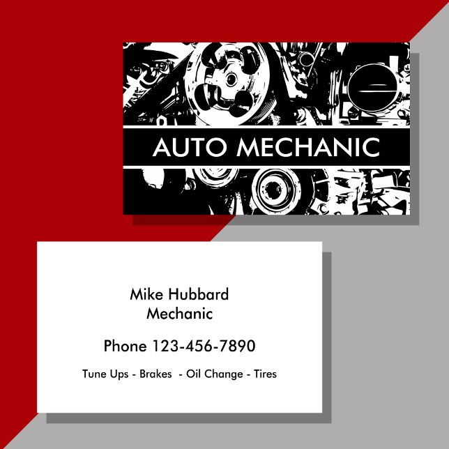 Auto Mechanic Business Cards Design (Creator Uploaded)