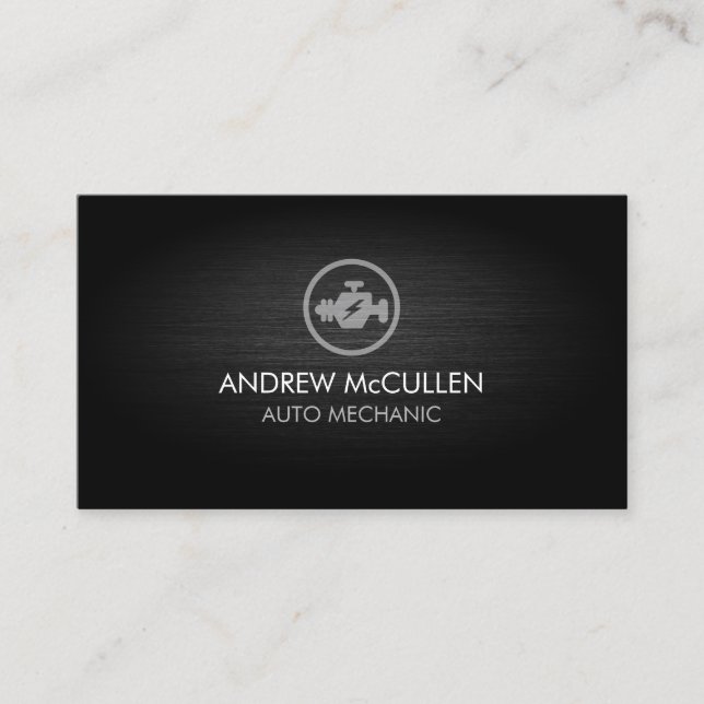 Auto Mechanic Car Engine Business Card (Front)