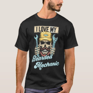 Auto Mechanic Car Guy Car I Love My Bearded Mechan T-Shirt