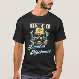 Auto Mechanic Car Guy Car I Love My Bearded Mechan T-Shirt