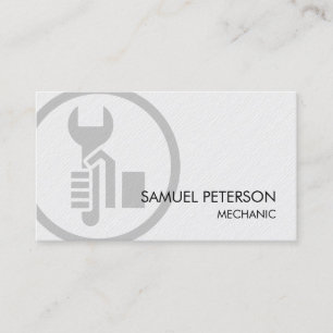 Auto Mechanic Car Wrench Icon Business Card
