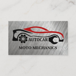 Auto Mechanic Car Wrench Logo Business Card