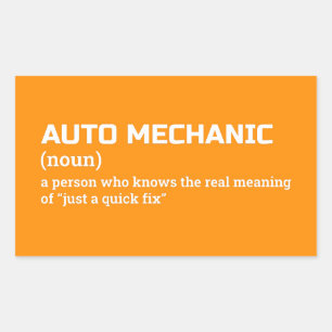 Auto Mechanic Definition Toolbox Sticker