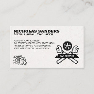 Auto Mechanic Engineers   Car Fix Repair Business Card