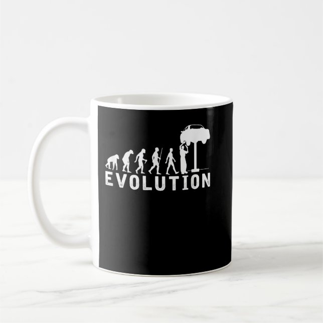 Auto Mechanic Evolution Coffee Mug (Left)