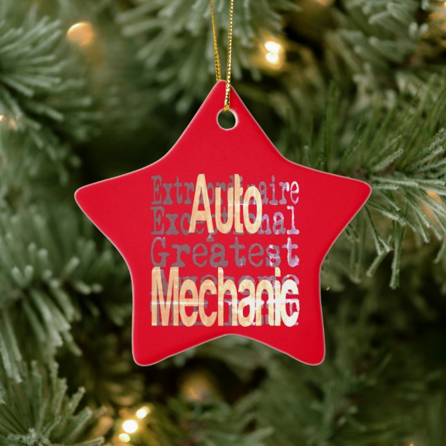 Auto Mechanic Extraordinaire Ceramic Tree Decoration (Tree)