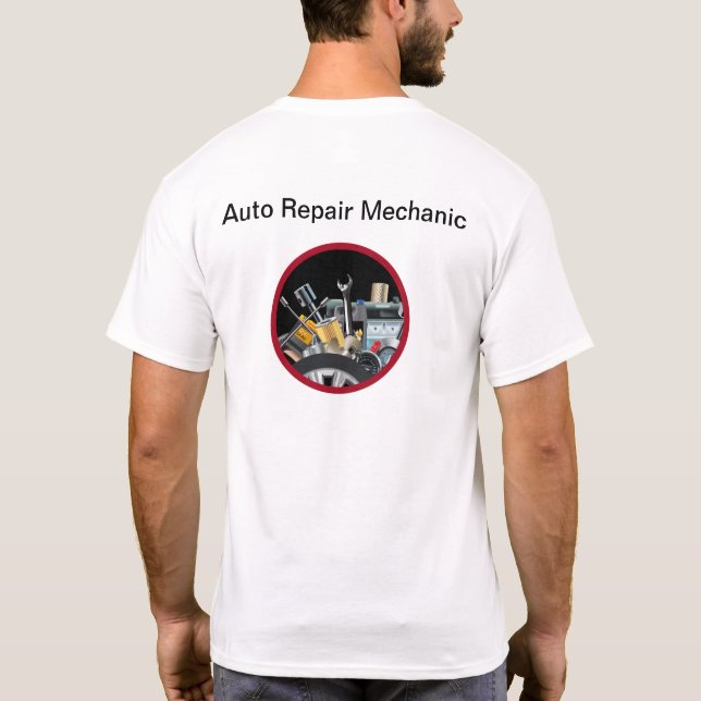 Auto Mechanic Logo Work Shirts (Back)