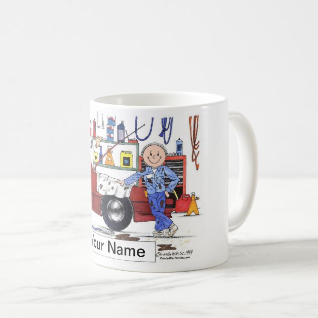 Auto Mechanic, Male Coffee Mug (Front Right)