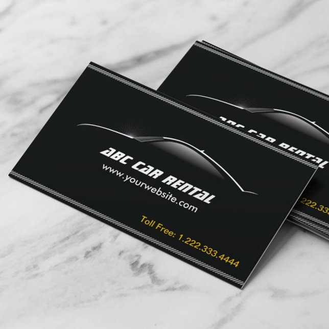 Auto Outline Car Rental/Hire business card (Creator Uploaded)