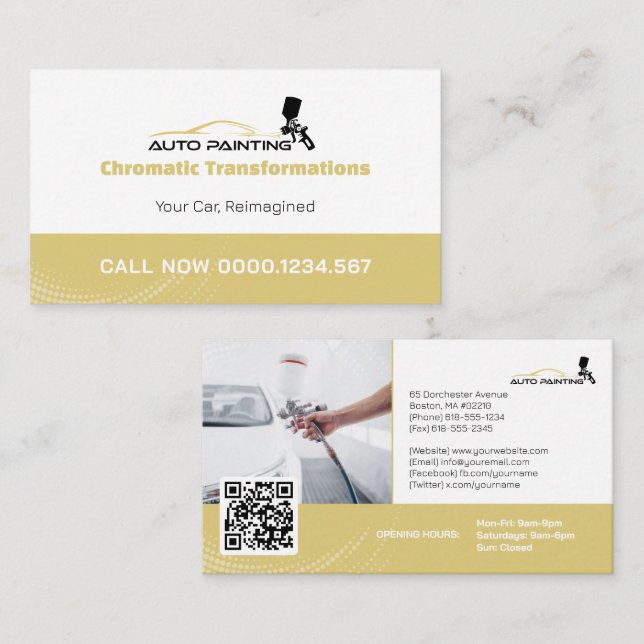 Auto Paint Workshop | Professional Business Card (Front/Back)
