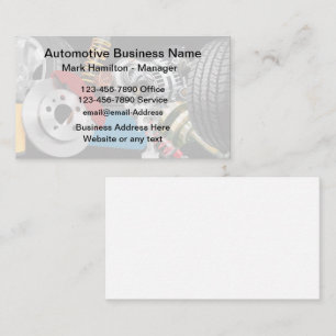 Auto Parts And Automotive Service Business Card