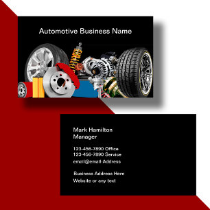 Auto Parts And Automotive Service Business Card