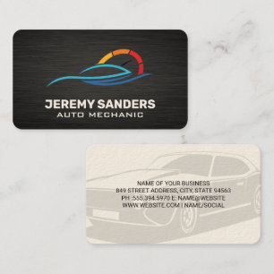 Auto Parts and Car Care Mechanic Business Card