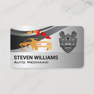 Auto Parts Repair Services Car Mechanic Business Card