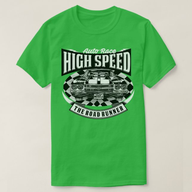 Auto Race High Speed  T-Shirt (Design Front)