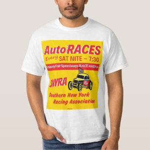 AUTO RACES! Danbury Fair Speedways RACEARENA Logo T-Shirt