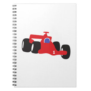 Auto Racing illustration printed on t-shirts Spiral Notebook