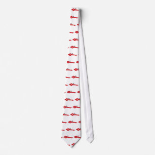 Auto Racing illustration printed on t-shirts Tie