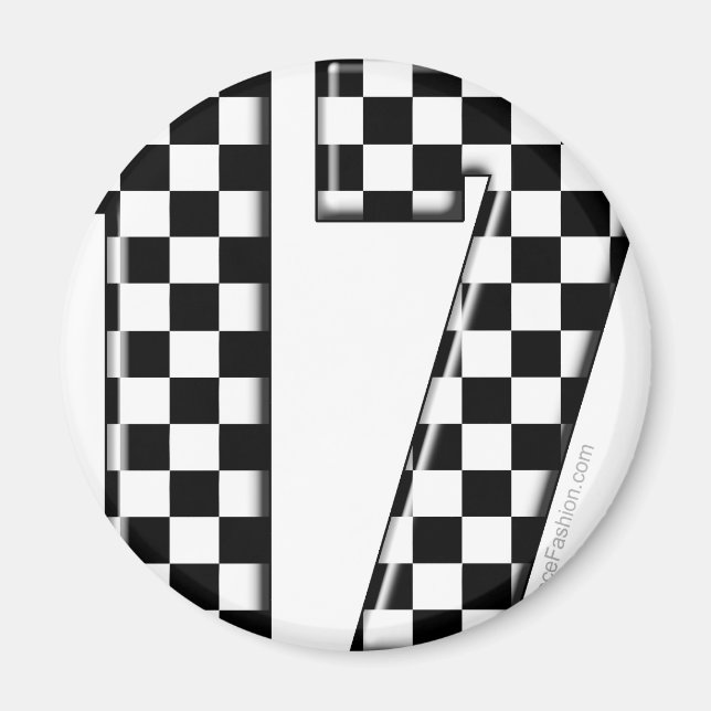 auto racing number 17 magnet (Front)