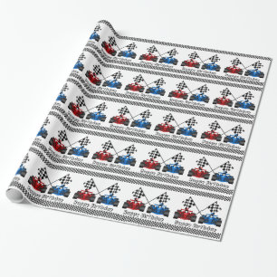 Auto Racing Wrapping Paper