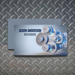 Auto Repair Automotive Industrial Gears Mechanic  Business Card