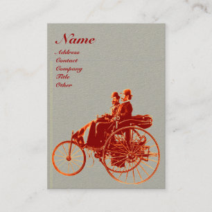 AUTO REPAIR AUTOMOTIVE MONOGRAM Brown Grey Business Card