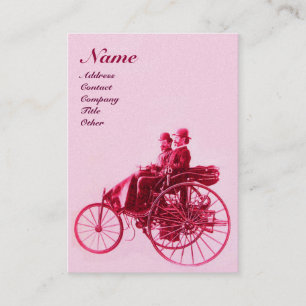 AUTO REPAIR AUTOMOTIVE MONOGRAM fuchsia platinum Business Card