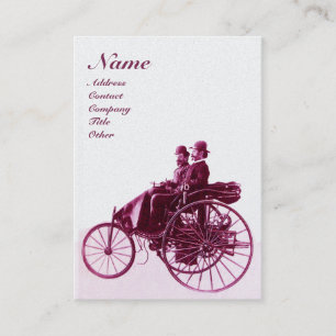 AUTO REPAIR AUTOMOTIVE MONOGRAM purple white pearl Business Card