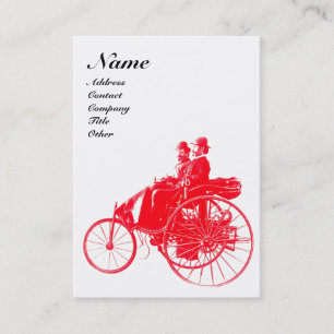 AUTO REPAIR AUTOMOTIVE MONOGRAM White Red  Business Card