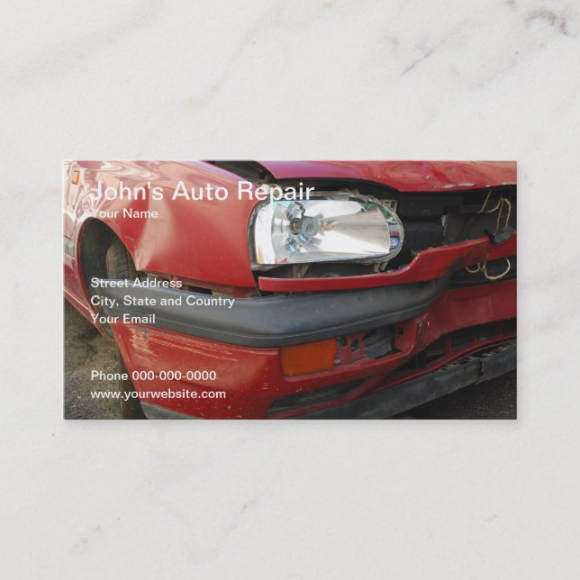Auto Repair Business Card (Front)